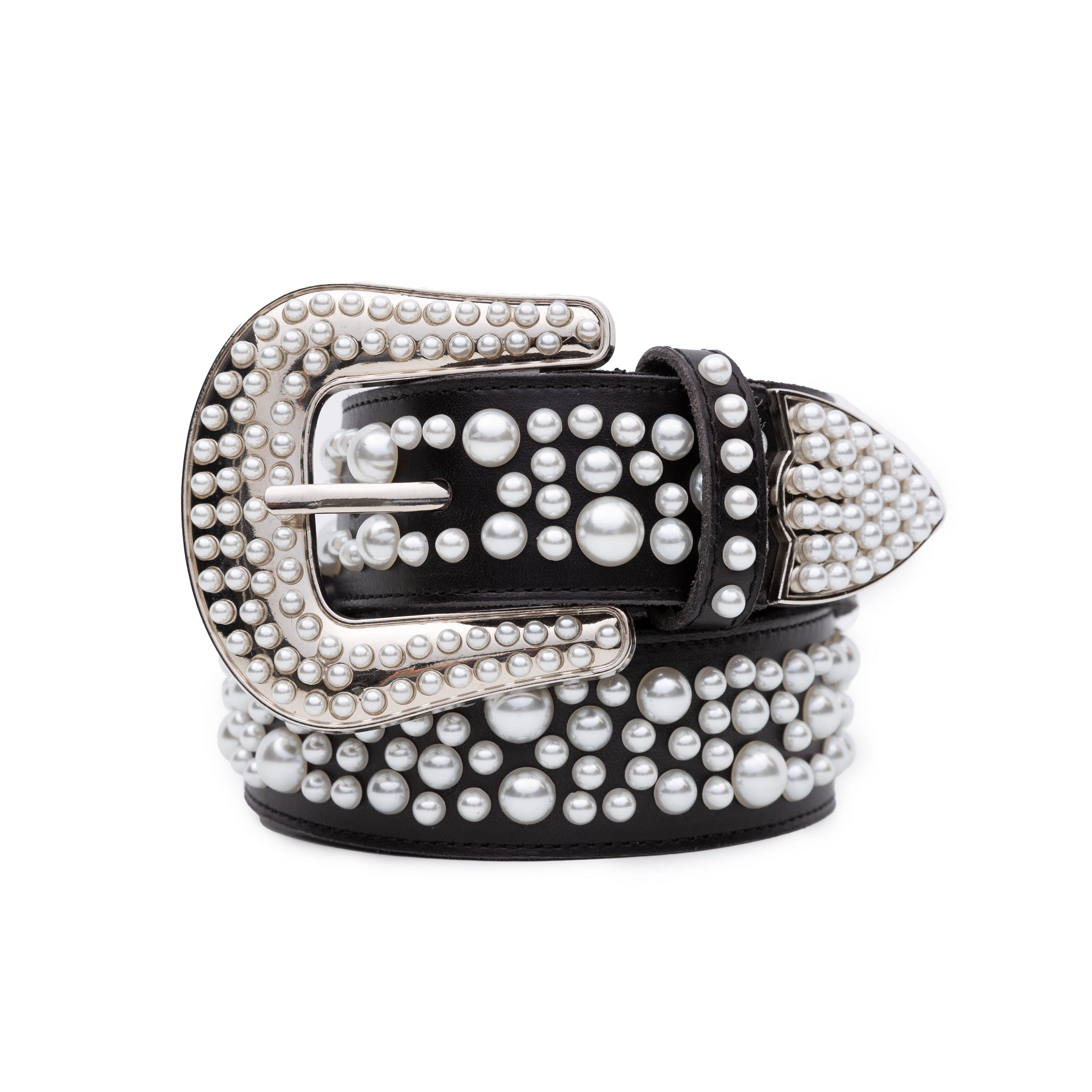 Noir Pearl Stud Belt