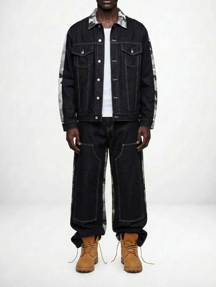 Double Dose Denim Snow Camo Jeans