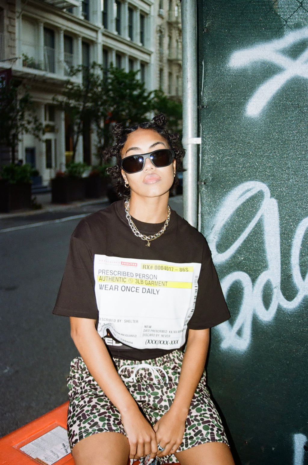 Black Script Label Tee