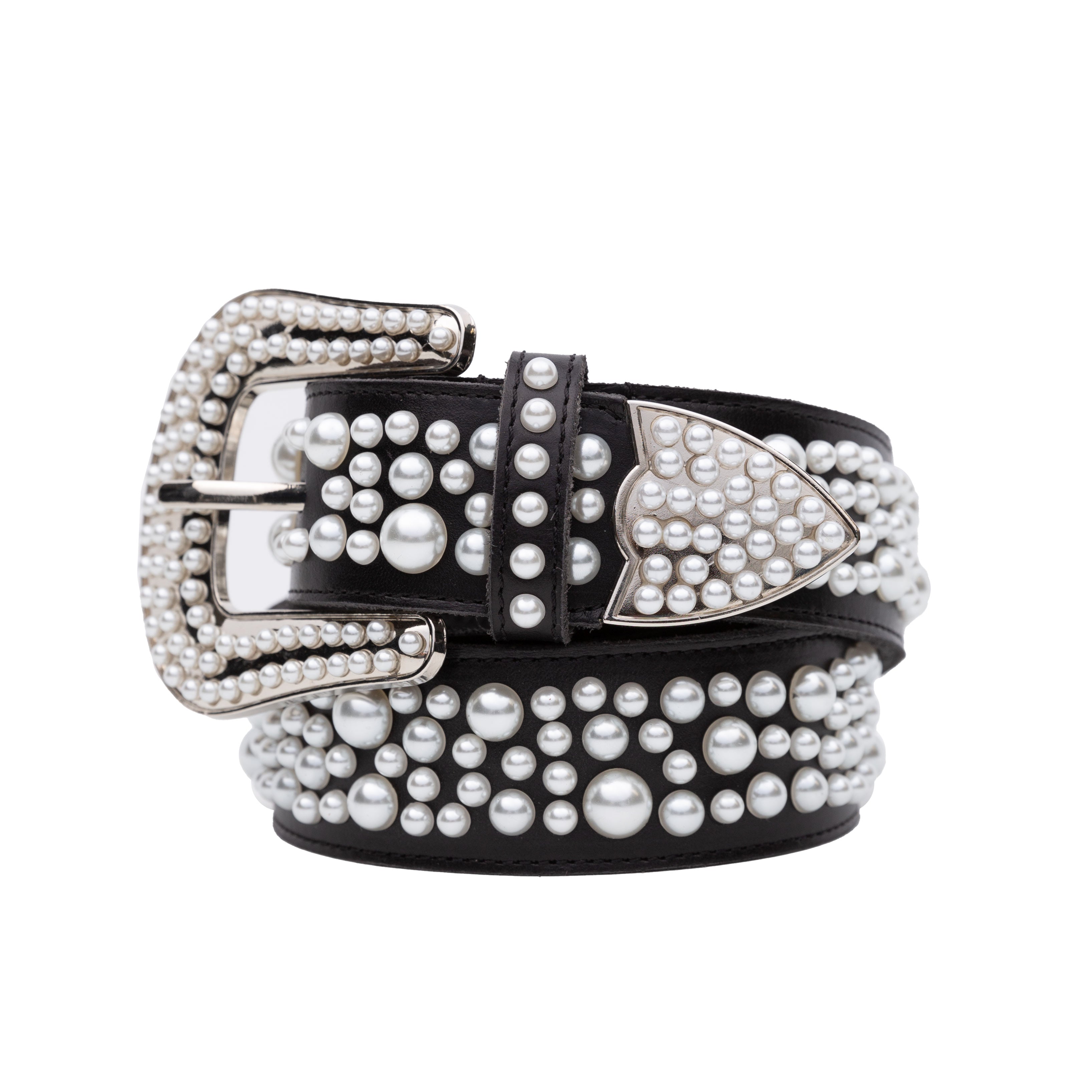 Noir Pearl Stud Belt