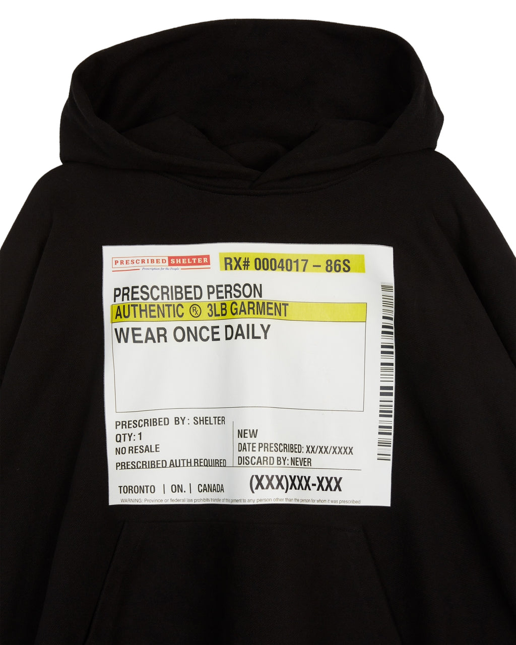 Black Script Label Hoodie