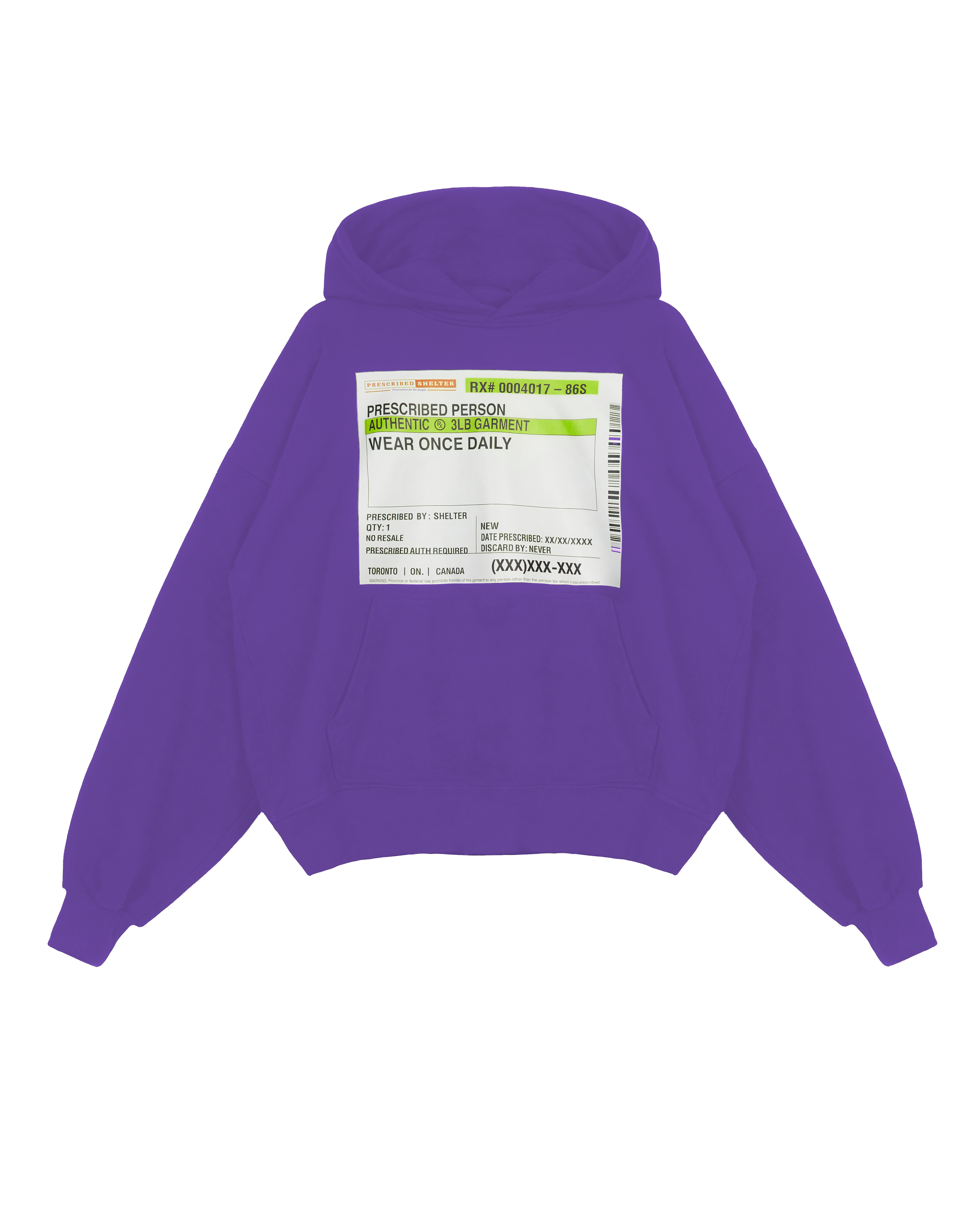 Purple Script Label Hoodie