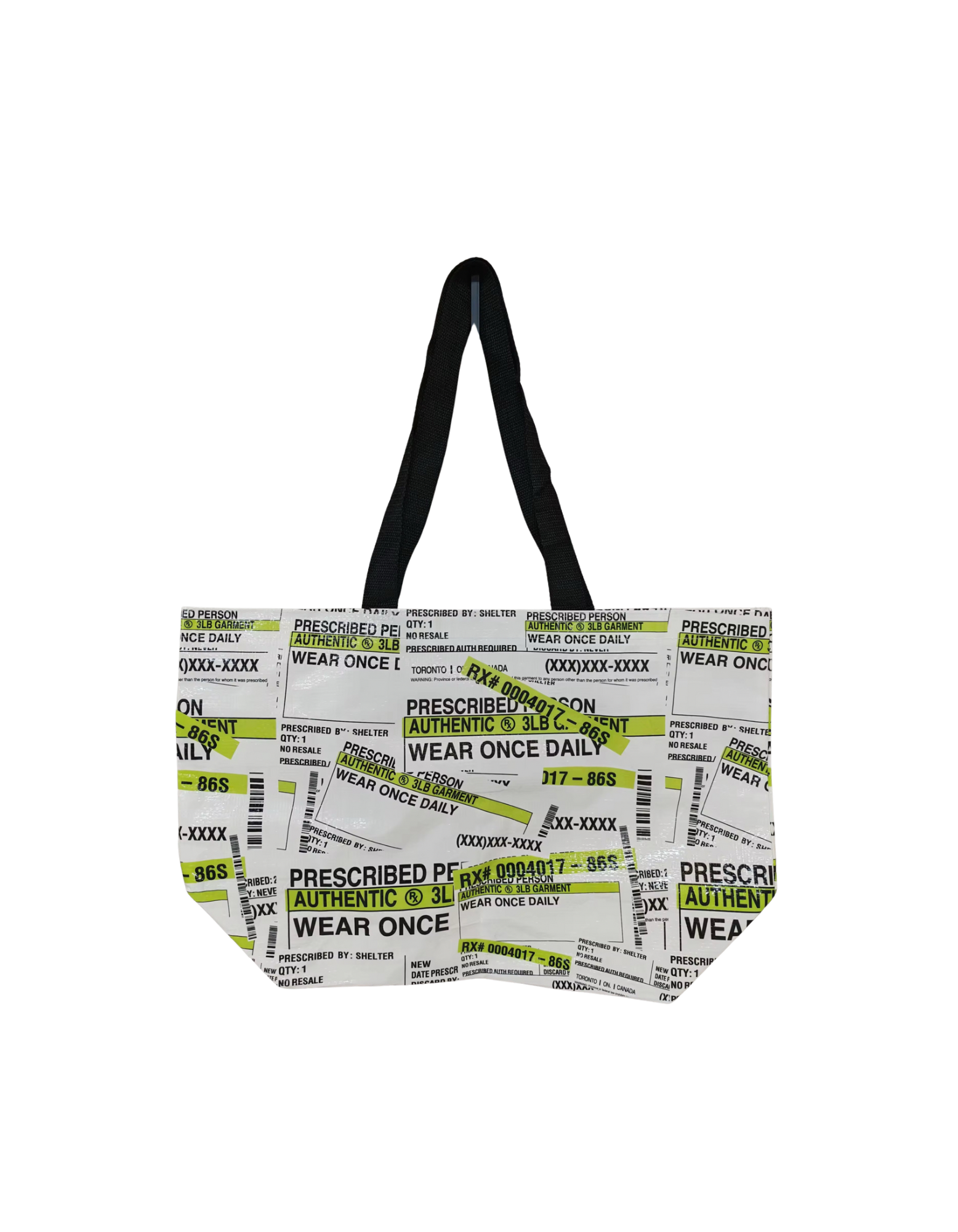 Script Label Collage Tote Bag