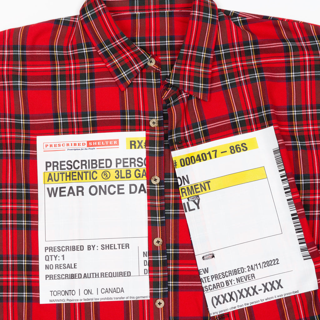 Script Label Flannel Shirt