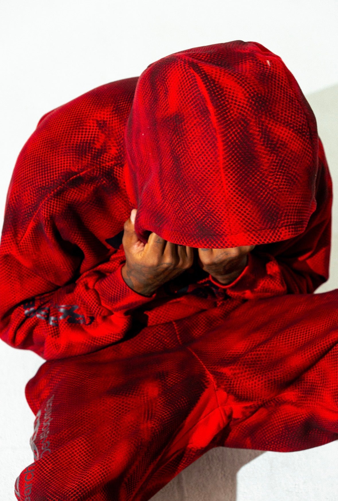 Red Sport Rx Pullover Hoodie