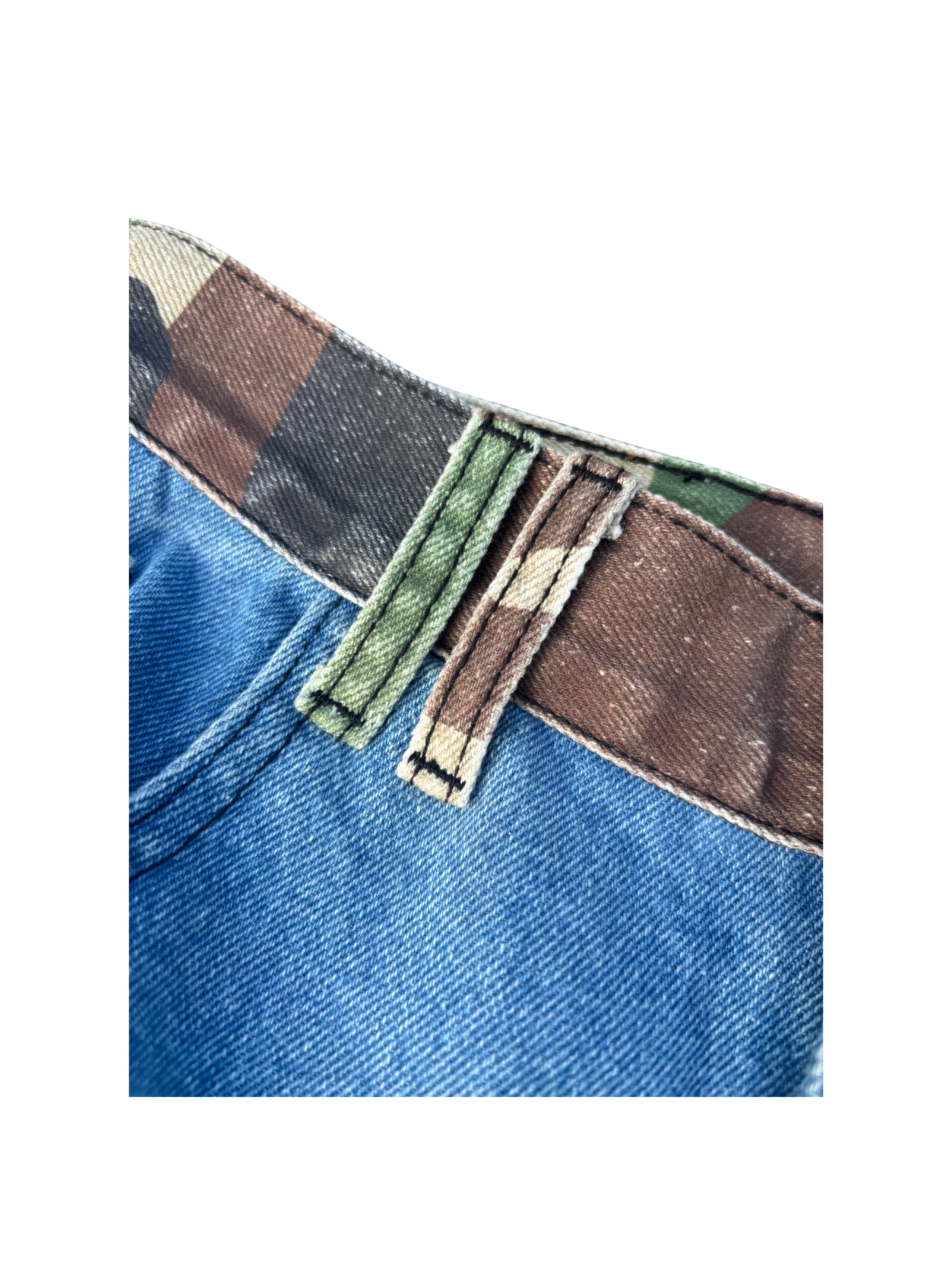 Double Dose Denim Woodland Camo Jeans