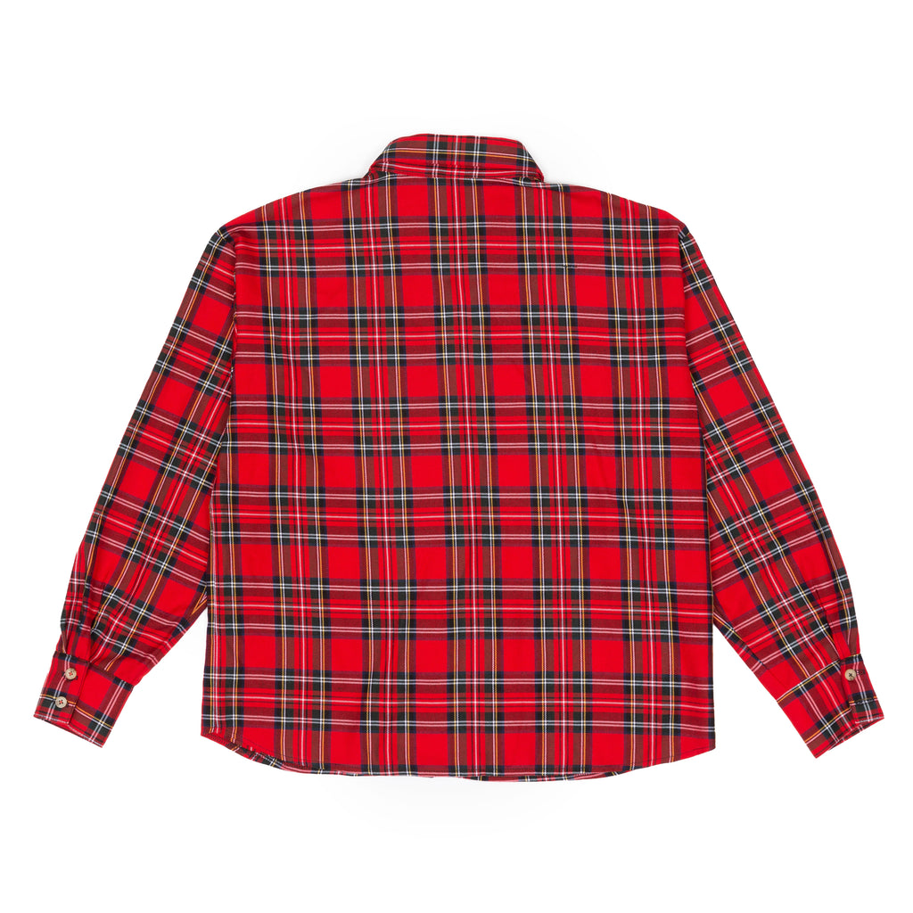 Script Label Flannel Shirt