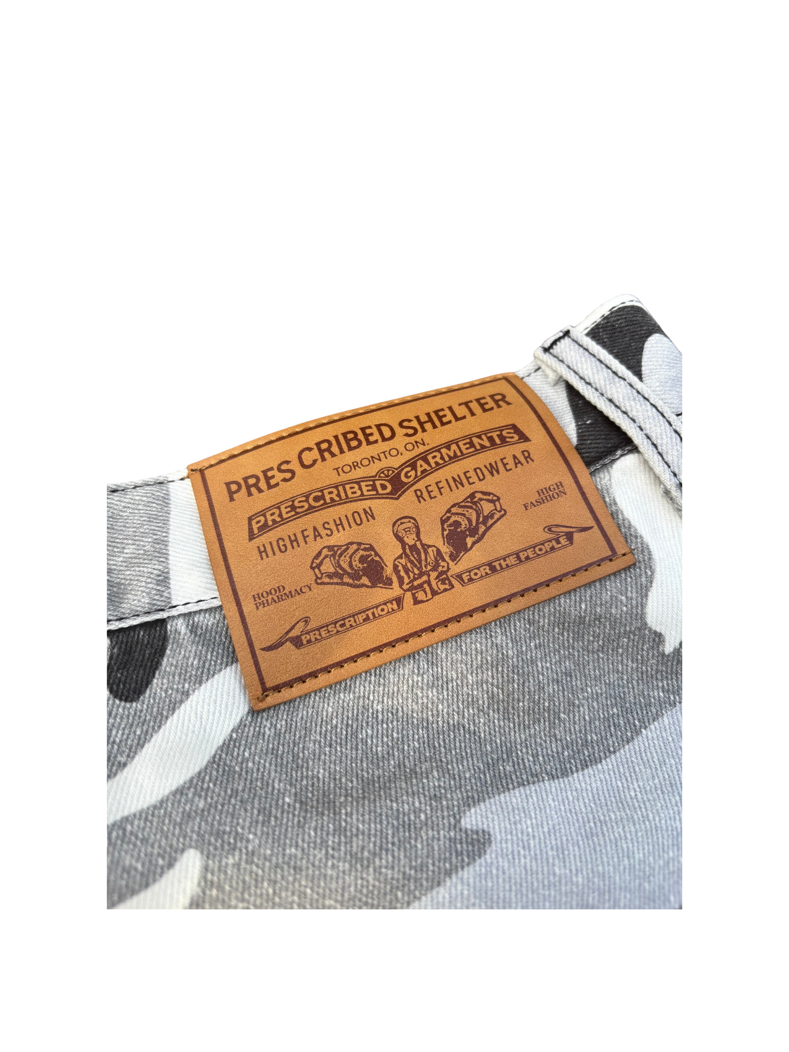 Double Dose Denim Snow Camo Jeans