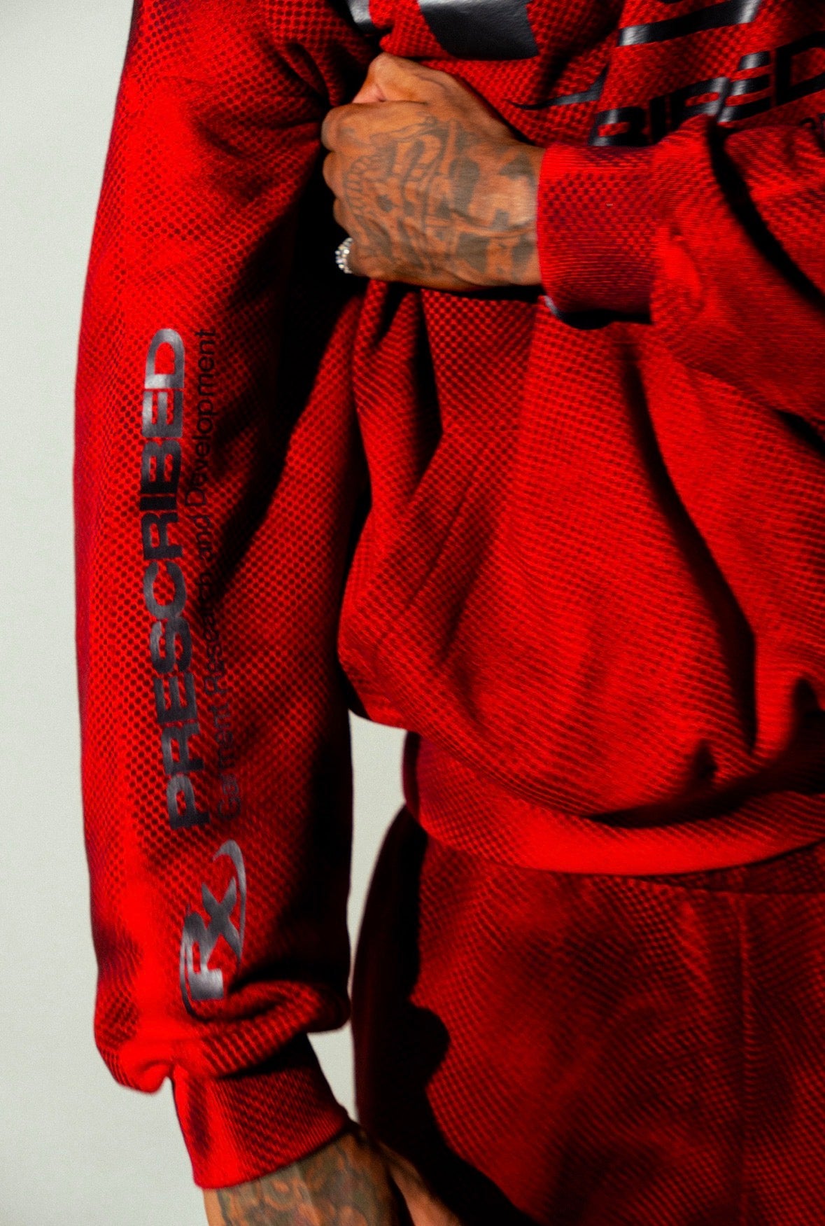 Red Sport Rx Pullover Hoodie