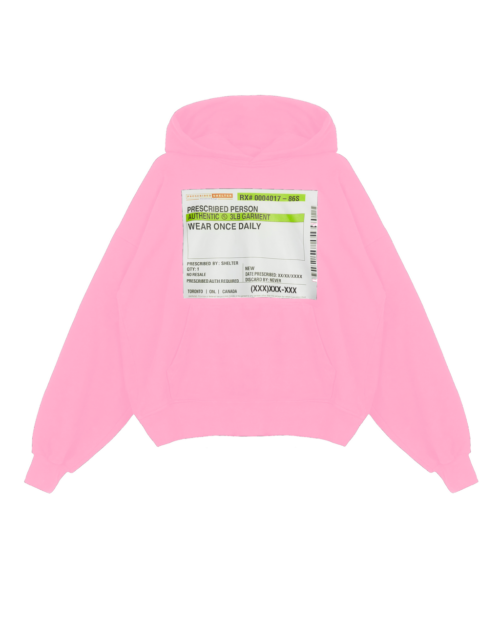 Pink Script Label Hoodie