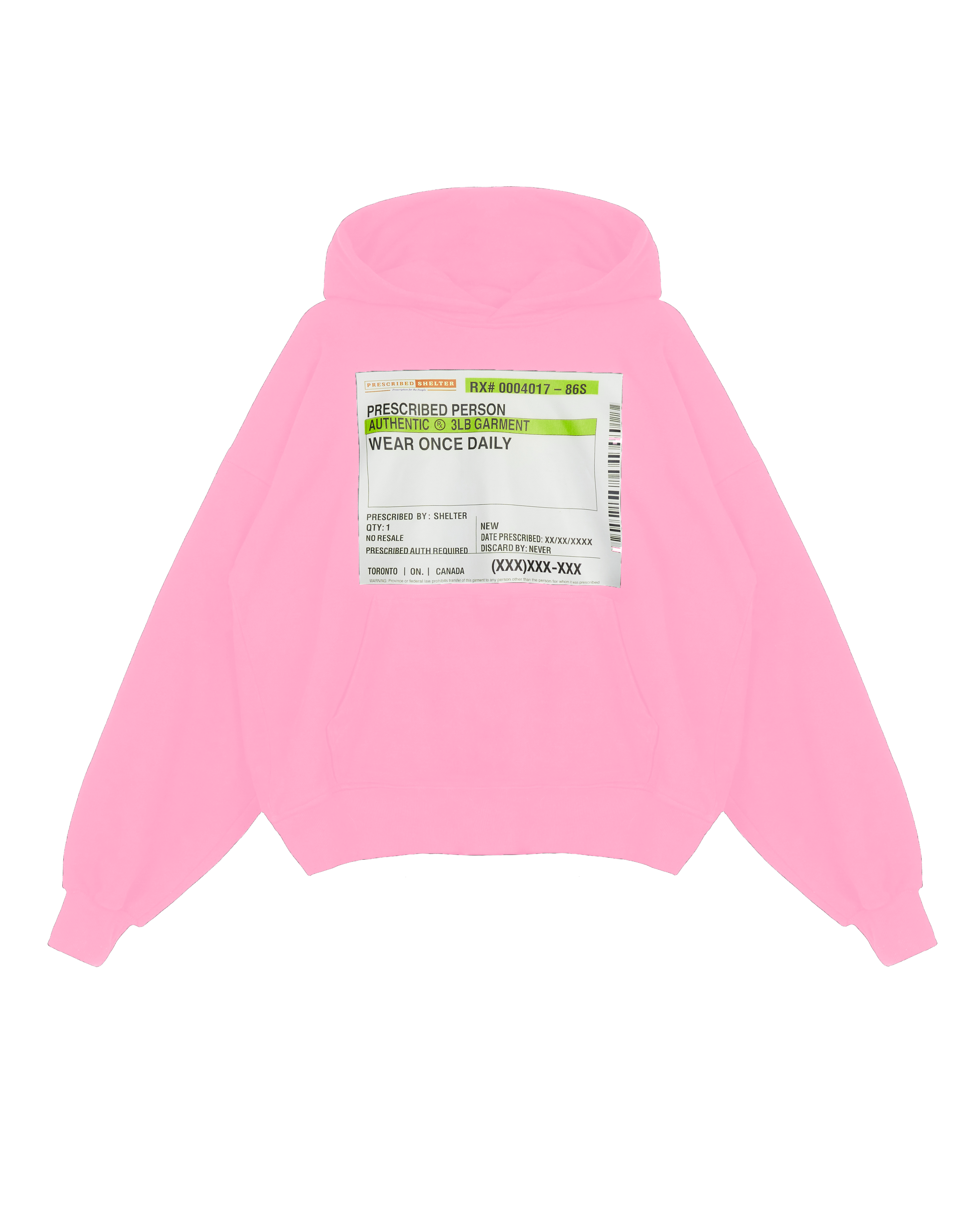 Pink Script Label Hoodie