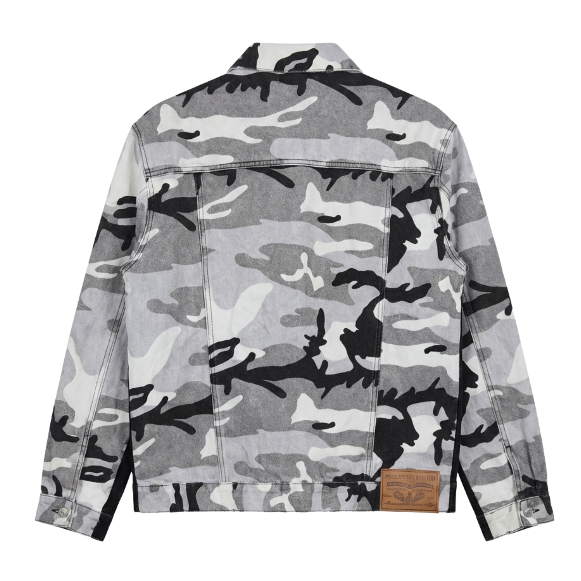 Double Dose Denim Snow Camo Jean Jacket